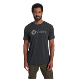 Vuori 01. MENS APPAREL - MENS T-SHIRTS - MENS T-SHIRT SS Men's V1 Vuori Wordmark Logo Tee HCC CHARCOAL HEATHER