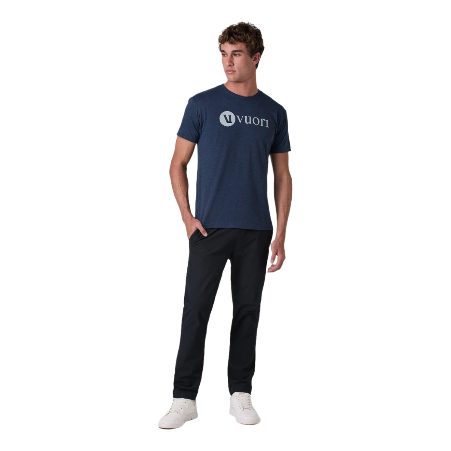 Vuori 01. MENS APPAREL - MENS T-SHIRTS - MENS T-SHIRT SS Men's V1 Vuori Wordmark Logo Tee NVY NAVY