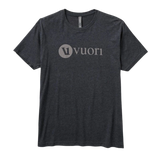 Vuori 01. MENS APPAREL - MENS T-SHIRTS - MENS T-SHIRT SS Men's V1 Vuori Wordmark Logo Tee HCC CHARCOAL HEATHER