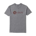 Vuori 01. MENS APPAREL - MENS T-SHIRTS - MENS T-SHIRT SS Men's V1 Vuori Wordmark Logo Tee HCR HEATHER GREY CEDAR