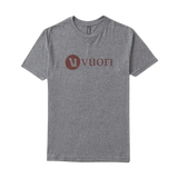 Vuori 01. MENS APPAREL - MENS T-SHIRTS - MENS T-SHIRT SS Men's V1 Vuori Wordmark Logo Tee HCR HEATHER GREY CEDAR