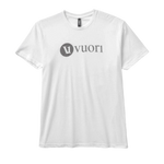 Vuori 01. MENS APPAREL - MENS T-SHIRTS - MENS T-SHIRT SS Men's V1 Vuori Wordmark Logo Tee WVC WHITE VINTAGE CHARCOAL