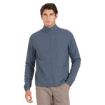 Vuori 01. MENS APPAREL - MENS JACKETS - MENS JACKETS WIND Men's Venture Track Jacket NAVY LINEN TEXTURE