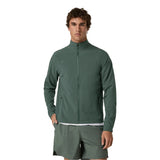 Vuori 01. MENS APPAREL - MENS JACKETS - MENS JACKETS WIND Men's Venture Track Jacket AGN AGATE GREEN LINEN TEXTURE