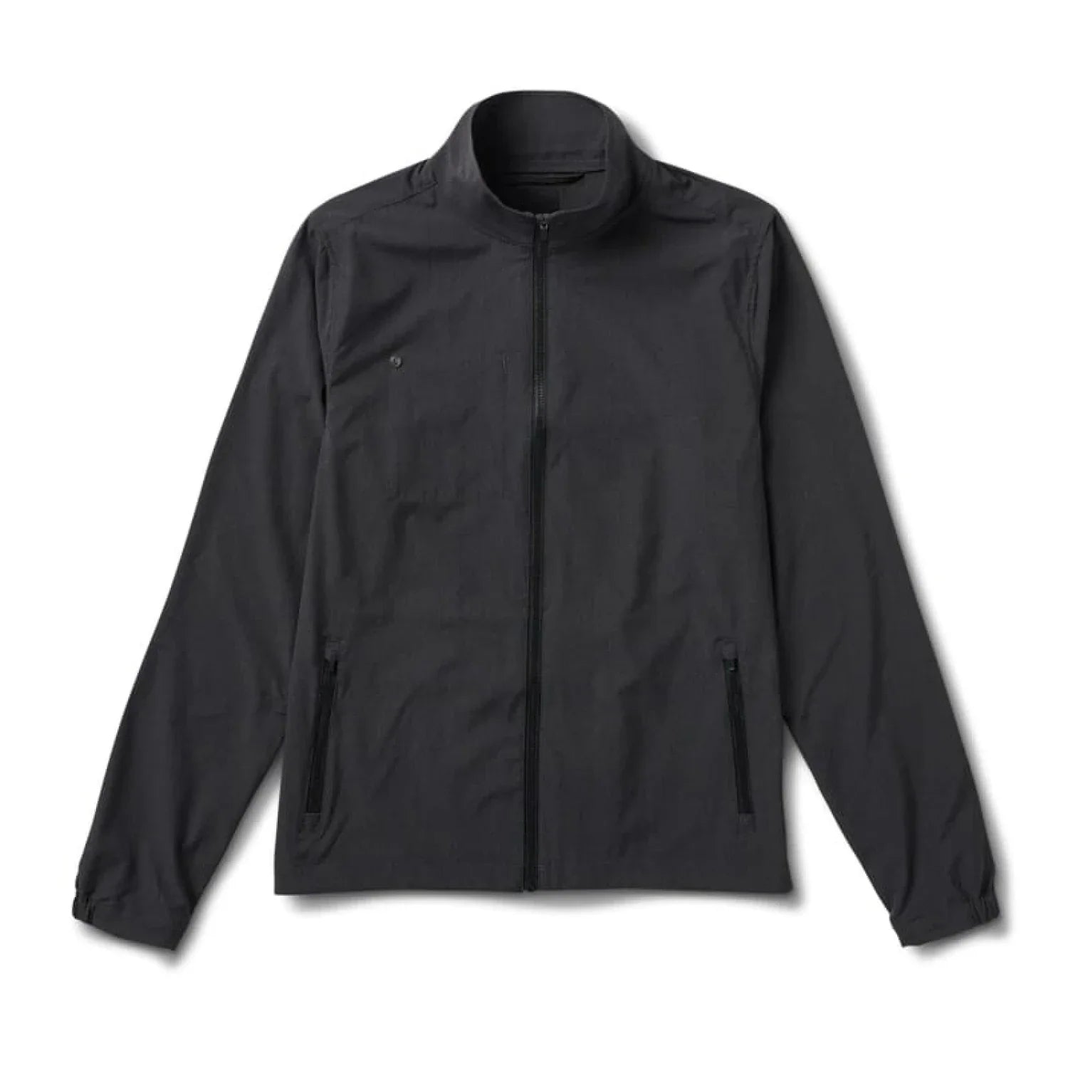 Vuori 01. MENS APPAREL - MENS JACKETS - MENS JACKETS WIND Men's Venture Track Jacket BLACK LINEN TEXTURE