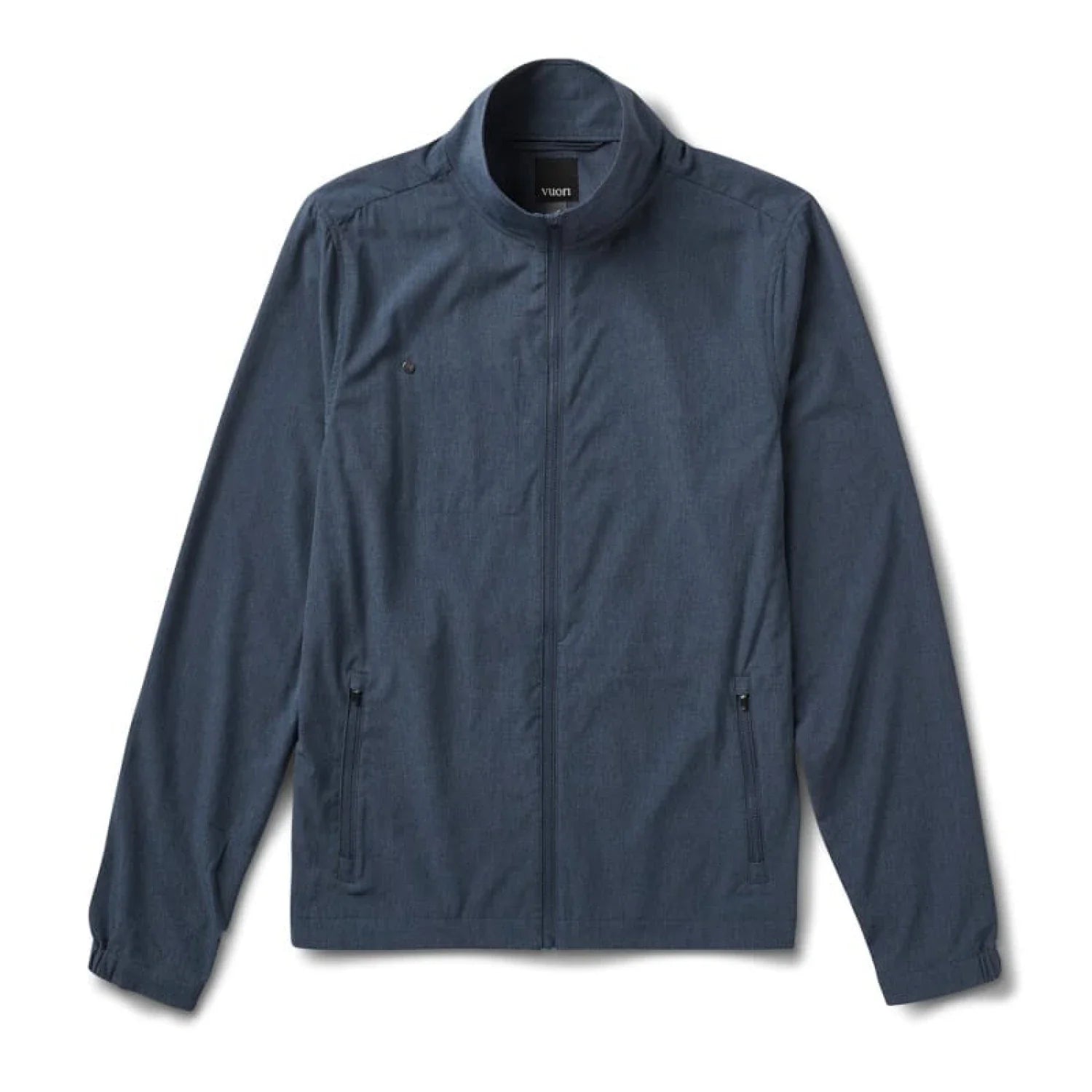 Vuori 01. MENS APPAREL - MENS JACKETS - MENS JACKETS WIND Men's Venture Track Jacket NAVY LINEN TEXTURE