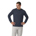 Vuori 01. MENS APPAREL - MENS LS SHIRTS - MENS LS CASUAL Men's Waffle Henley NVY NAVY