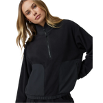 Vuori 02. WOMENS APPAREL - WOMENS HOODIES|SWEATERS - WOMENS PO Q ZIP Women's Aspen Half Zip BLK BLACK