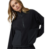 Vuori 02. WOMENS APPAREL - WOMENS HOODIES|SWEATERS - WOMENS PO Q ZIP Women's Aspen Half Zip BLK BLACK