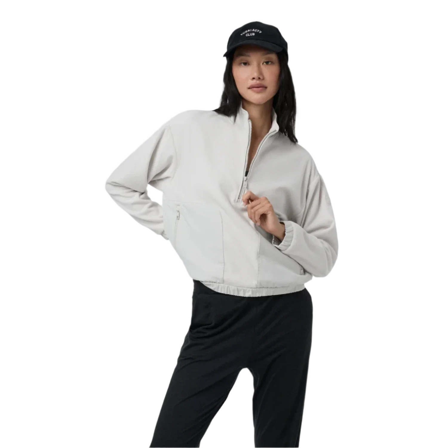 Vuori 02. WOMENS APPAREL - WOMENS HOODIES|SWEATERS - WOMENS PO Q ZIP Women's Aspen Half Zip SAL SALT