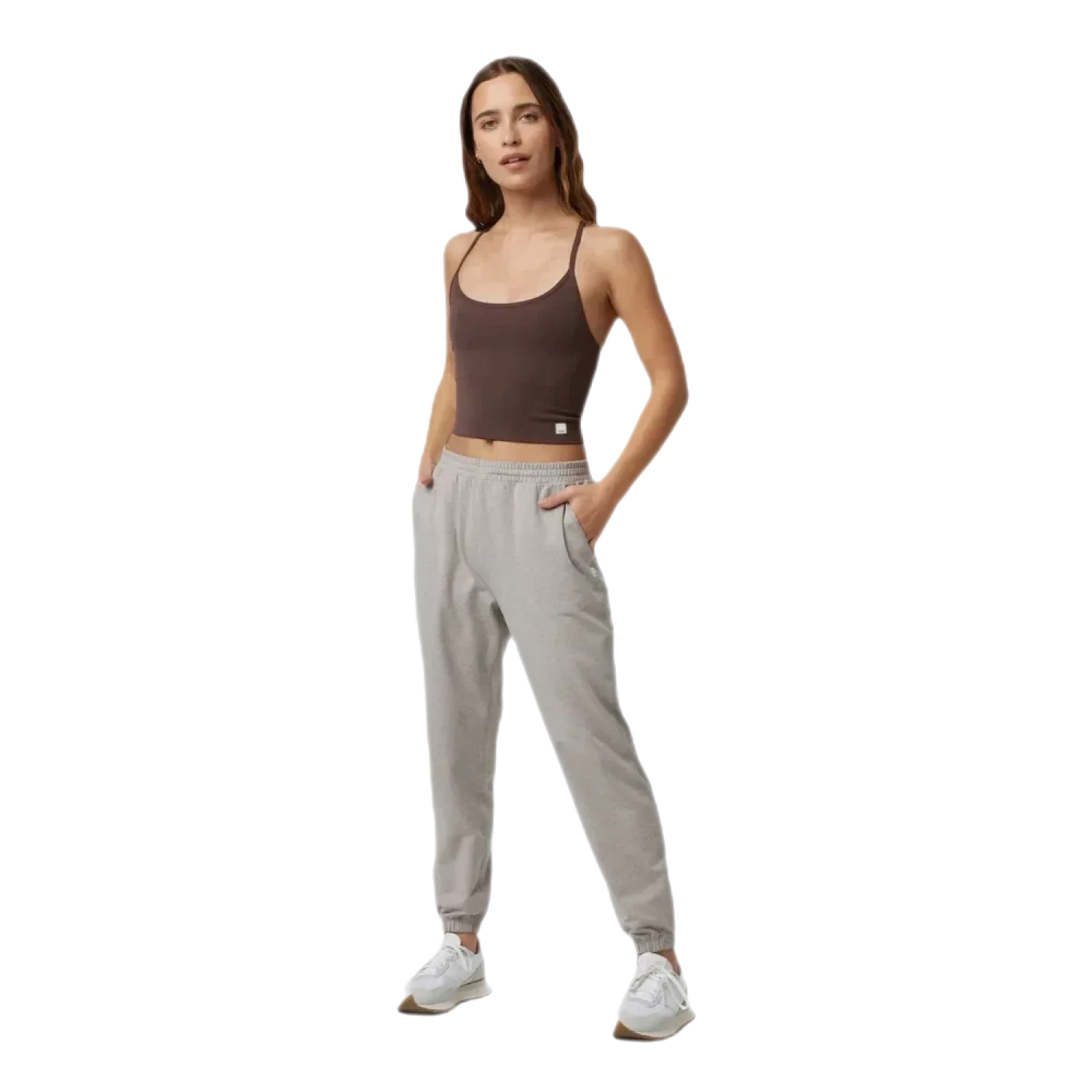 Vuori 02. WOMENS APPAREL - WOMENS PANTS - WOMENS PANTS LOUNGE Women's Boyfriend Jogger HEW SOFT PEWTER HEATHER