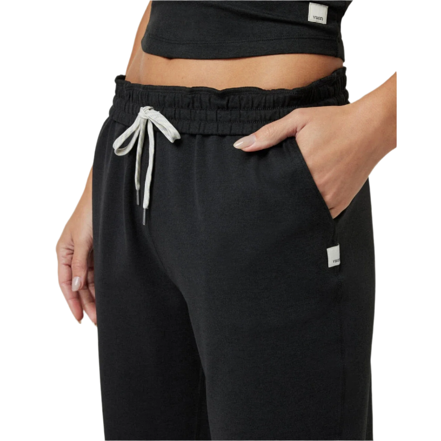 Vuori 02. WOMENS APPAREL - WOMENS PANTS - WOMENS PANTS LOUNGE Women's Boyfriend Jogger HBK BLACK HEATHER