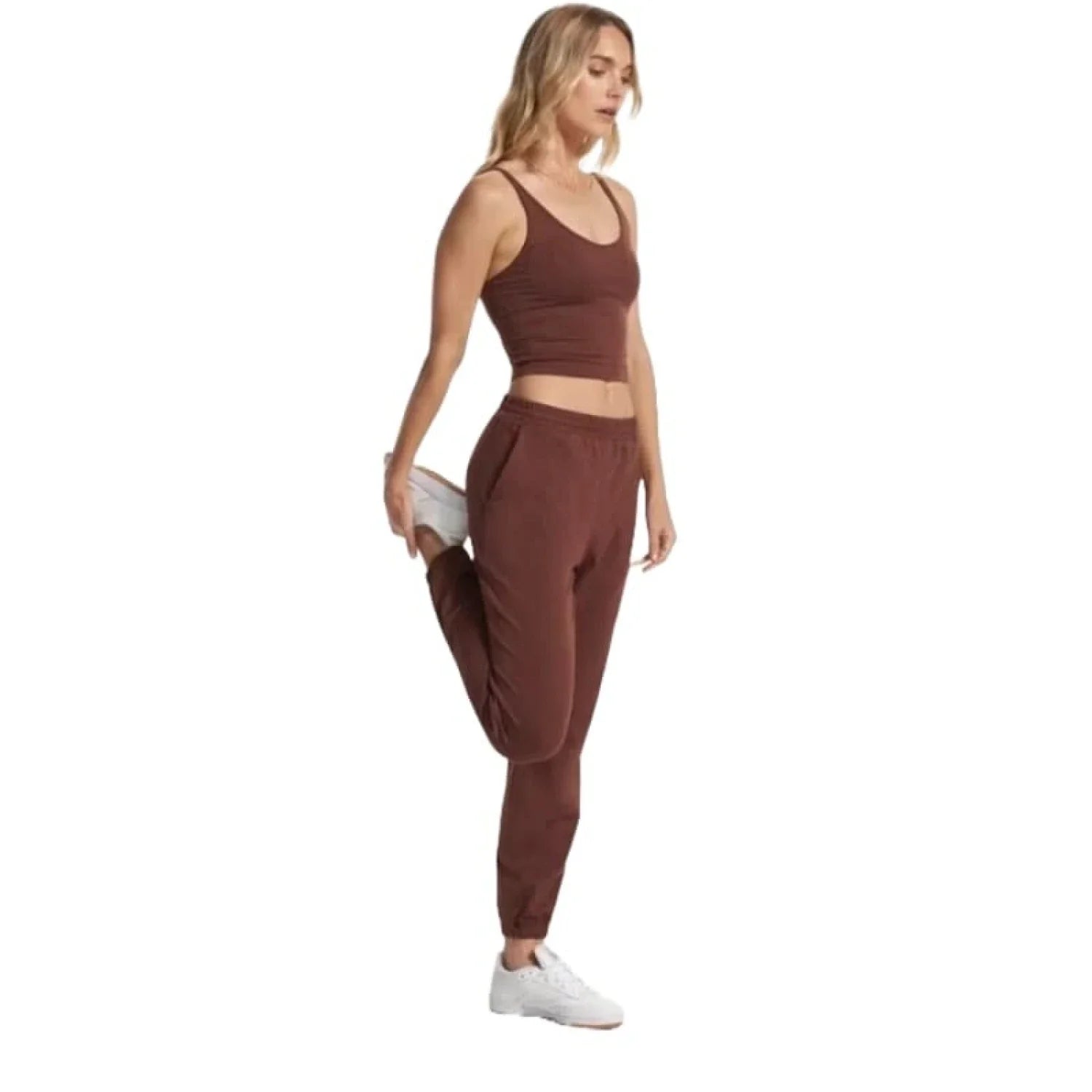 Vuori 02. WOMENS APPAREL - WOMENS PANTS - WOMENS PANTS LOUNGE Women's Boyfriend Jogger HFT FLINT HEATHER