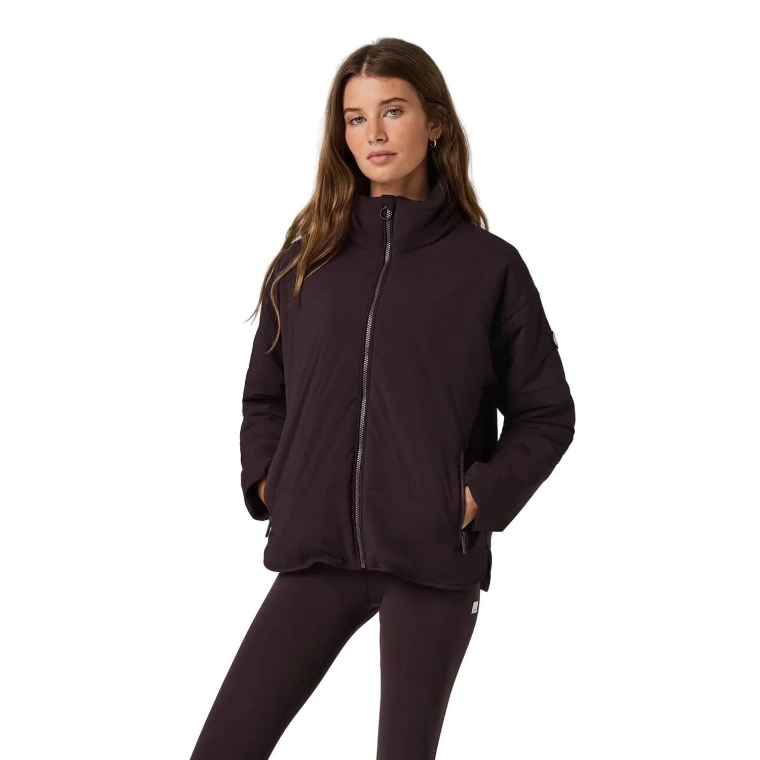 Vuori 02. WOMENS APPAREL - WOMENS JACKETS - WOMENS JACKETS INSULATED Women's Canyon Insulated Jacket RSN RAISIN