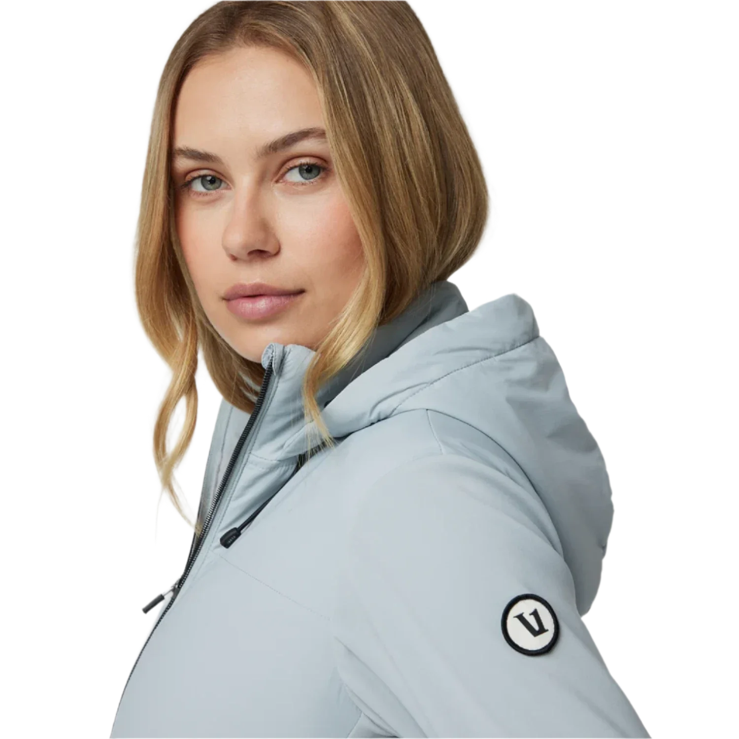 Vuori 02. WOMENS APPAREL - WOMENS JACKETS - WOMENS JACKETS FLEECE Women's Chilled Out Full Zip CBL CHALK BLUE