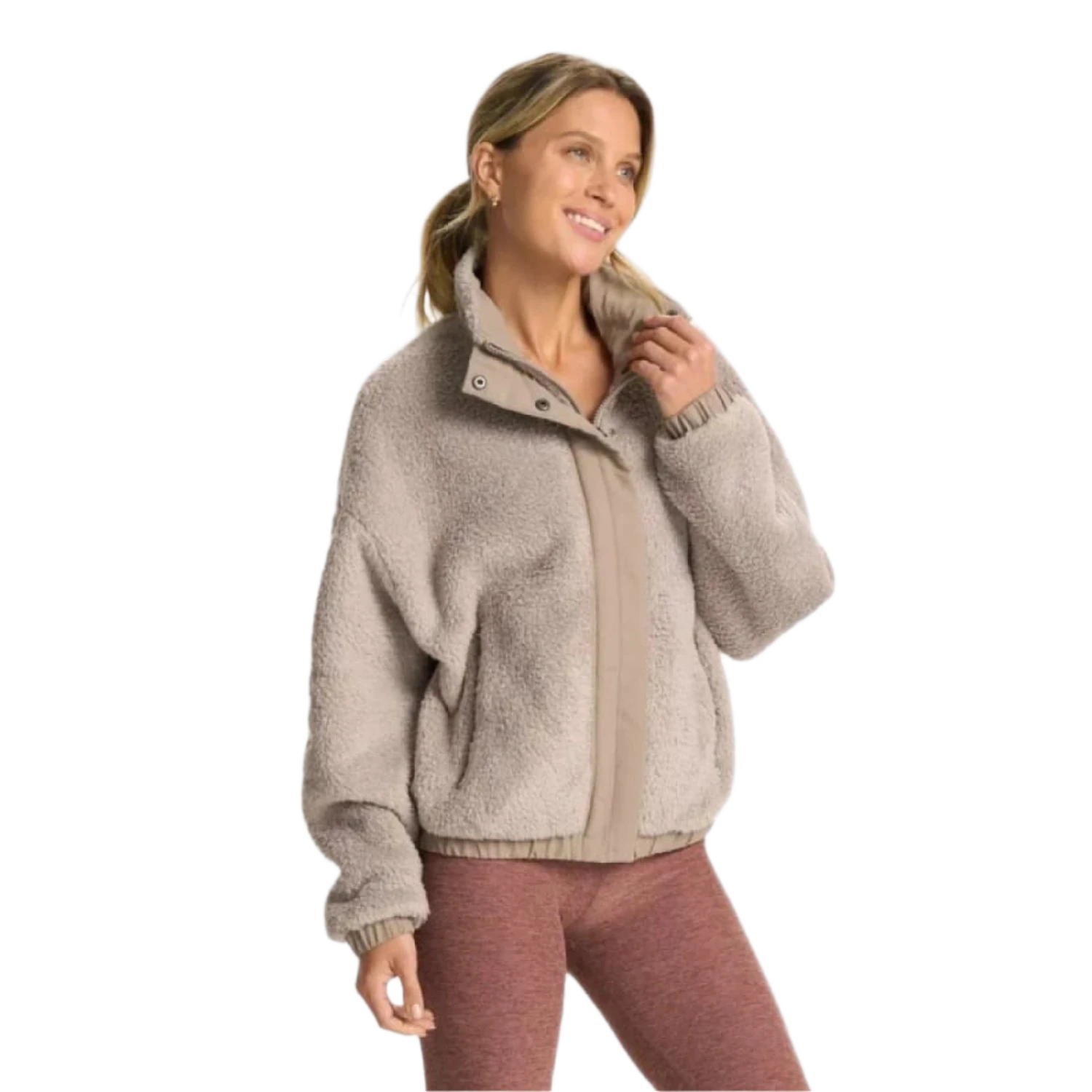 Vuori 02. WOMENS APPAREL - WOMENS JACKETS - WOMENS JACKETS FLEECE Women's Cozy Sherpa Jacket GPH GRAPHITE