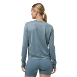 Vuori 02. WOMENS APPAREL - WOMENS LS SHIRTS - WOMENS LS ACTIVE Women's Daydream Crew HAB SMOKE BLUE HEATHER