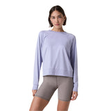 Vuori 02. WOMENS APPAREL - WOMENS LS SHIRTS - WOMENS LS ACTIVE Women's Daydream Crew HLM LAVENDER MIST HEATHER