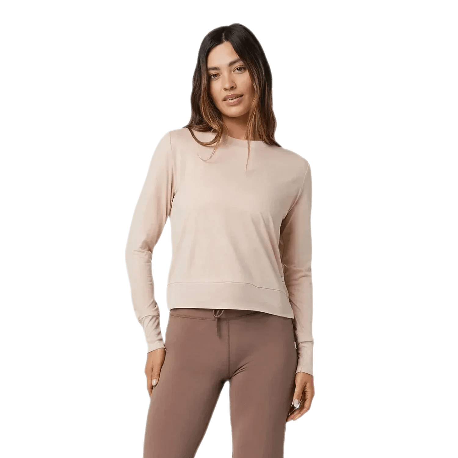 Vuori 02. WOMENS APPAREL - WOMENS LS SHIRTS - WOMENS LS ACTIVE Women's Daydream Crew HRS ROSEWATER HEATHER