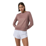 Vuori 02. WOMENS APPAREL - WOMENS LS SHIRTS - WOMENS LS ACTIVE Women's Daydream Crew HSD SEDONA BROWN HEATHER