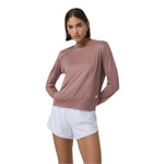 Vuori 02. WOMENS APPAREL - WOMENS LS SHIRTS - WOMENS LS ACTIVE Women's Daydream Crew HSD SEDONA BROWN HEATHER