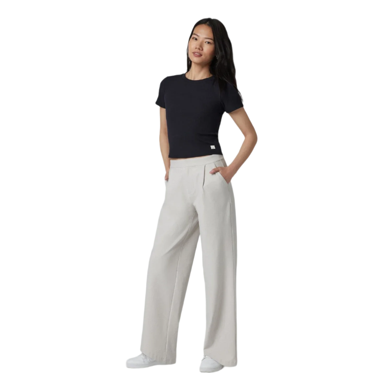 Vuori 02. WOMENS APPAREL - WOMENS PANTS - WOMENS PANTS CASUAL Women's Elevation Trouser HEE ECRU HEATHER