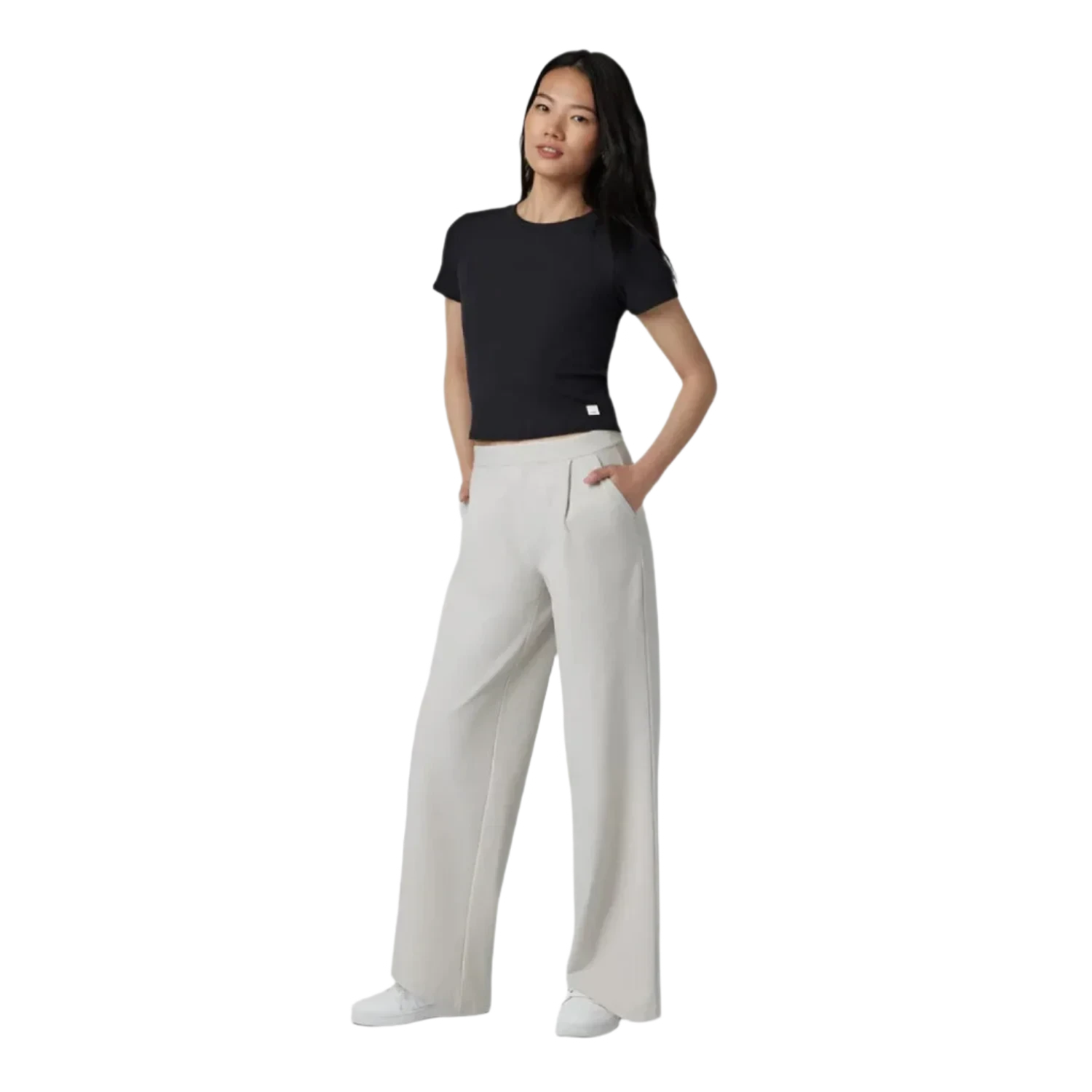 Vuori 02. WOMENS APPAREL - WOMENS PANTS - WOMENS PANTS CASUAL Women's Elevation Trouser HEE ECRU HEATHER