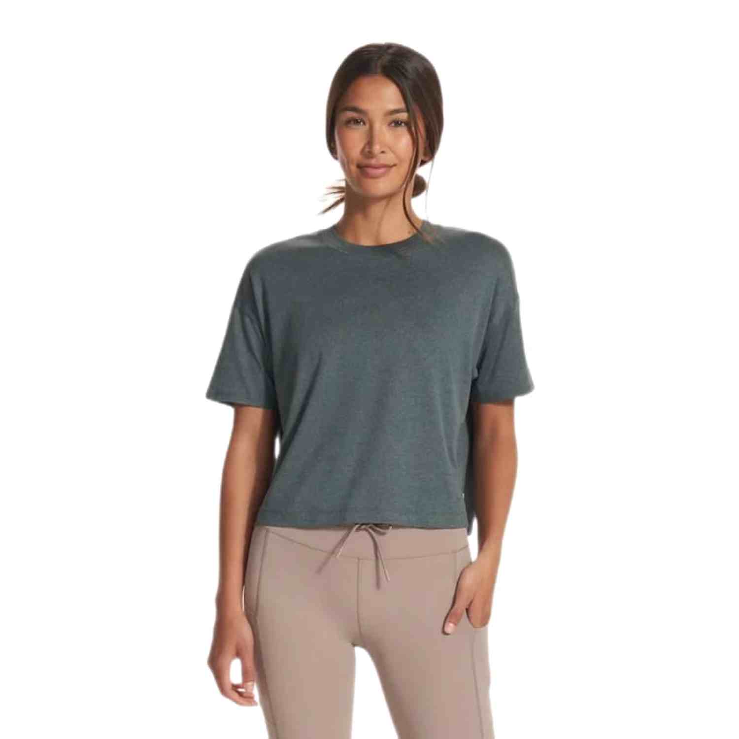 Vuori 02. WOMENS APPAREL - WOMENS SS SHIRTS - WOMENS SS ACTIVE Women's Energy Tee HCP CAPE HEATHER