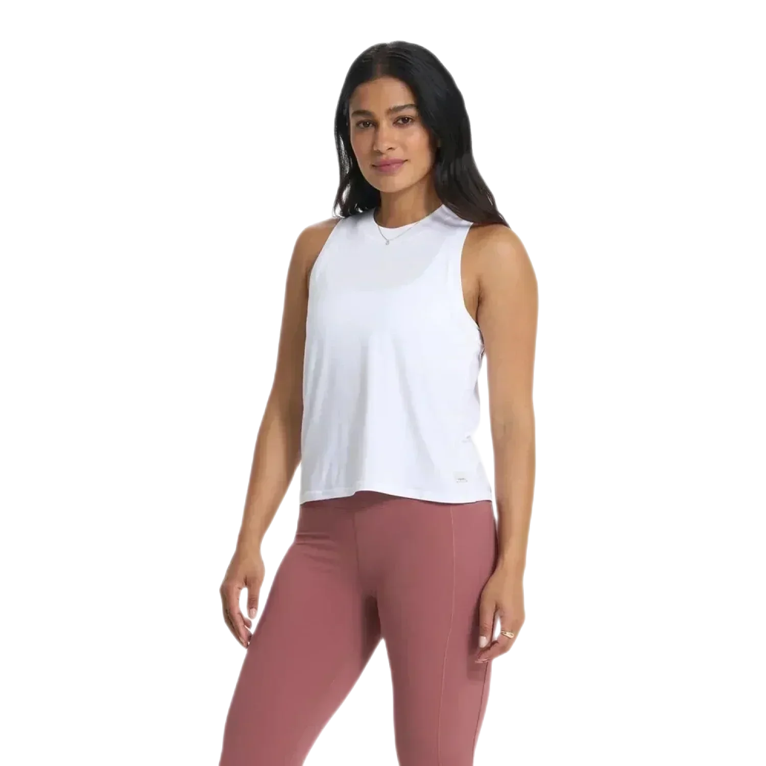 Vuori 02. WOMENS APPAREL - WOMENS SS SHIRTS - WOMENS TANK ACTIVE Women's Energy Top Long WHT WHITE