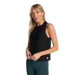 Vuori 02. WOMENS APPAREL - WOMENS SS SHIRTS - WOMENS TANK ACTIVE Women's Energy Top Long BLK BLACK