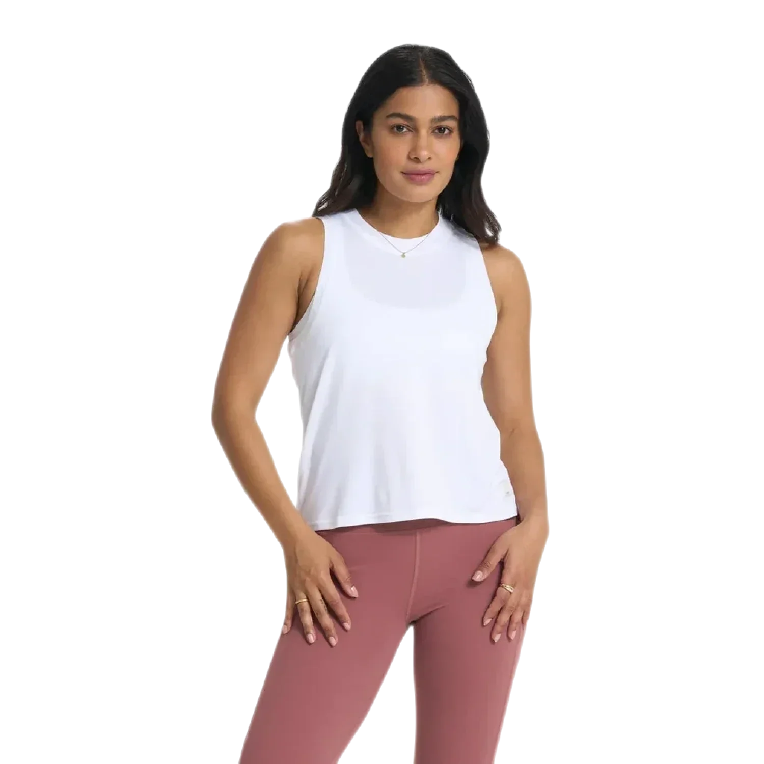 Vuori 02. WOMENS APPAREL - WOMENS SS SHIRTS - WOMENS TANK ACTIVE Women's Energy Top Long WHT WHITE