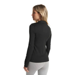 Vuori 02. WOMENS APPAREL - WOMENS HOODIES|SWEATERS - WOMENS PO Q ZIP Women's Halo Essential Half Zip HBK BLACK HEATHER