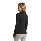 Vuori 02. WOMENS APPAREL - WOMENS HOODIES|SWEATERS - WOMENS PO Q ZIP Women's Halo Essential Half Zip HBK BLACK HEATHER