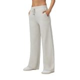 Vuori 02. WOMENS APPAREL - WOMENS PANTS - WOMENS PANTS CASUAL Women's Halo Essential Wideleg Pant HEE ECRU HEATHER