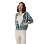 Vuori 02. WOMENS APPAREL - WOMENS HOODIES|SWEATERS - WOMENS PO HOODY Women's Halo Modern Full Zip Hoodie BGH BLUEGRASS HEATHER