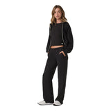 Vuori 02. WOMENS APPAREL - WOMENS PANTS - WOMENS PANTS CASUAL Women's Halo Modern Straight Leg Pant SBK SOLID BLACK