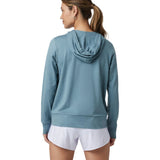 Vuori 02. WOMENS APPAREL - WOMENS LS SHIRTS - WOMENS LS HOODY Women's Halo Performance Hoodie 2.0 HAB SMOKE BLUE HEATHER