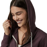 Vuori 02. WOMENS APPAREL - WOMENS LS SHIRTS - WOMENS LS HOODY Women's Halo Performance Hoodie 2.0 HEY ELDERBERRY HEATHER