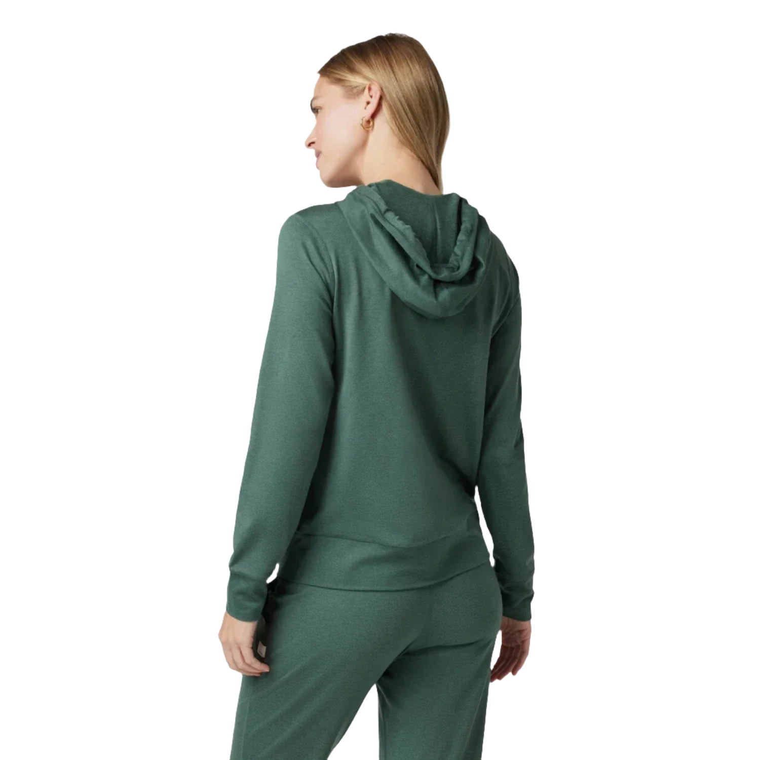 Vuori 02. WOMENS APPAREL - WOMENS LS SHIRTS - WOMENS LS HOODY Women's Halo Performance Hoodie 2.0 HEM MARSH HEATHER