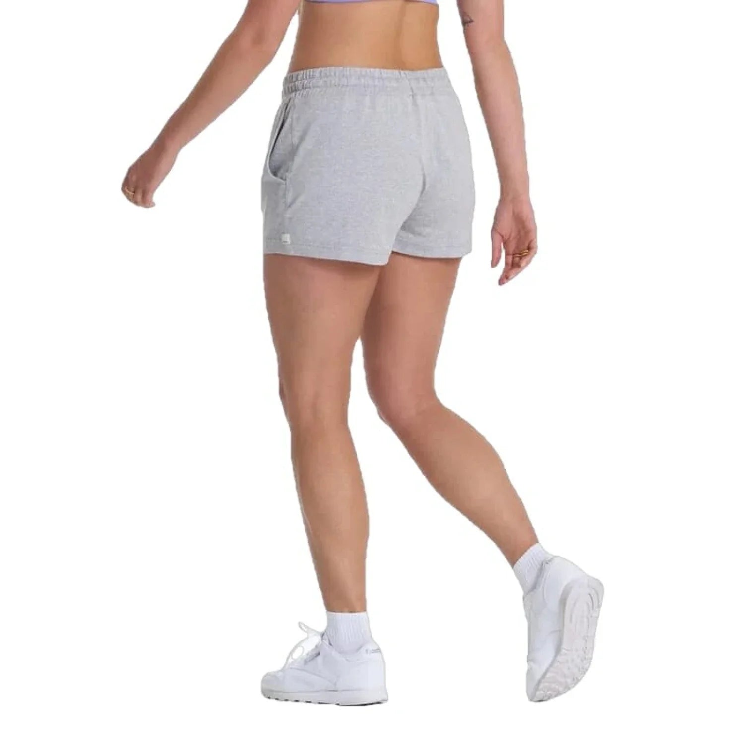 Vuori 02. WOMENS APPAREL - WOMENS SHORTS - WOMENS SHORTS LOUNGE Women's Halo Performance Short PHG PALE GREY HEATHER