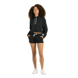 Vuori 02. WOMENS APPAREL - WOMENS SHORTS - WOMENS SHORTS LOUNGE Women's Halo Performance Short HBK BLACK HEATHER