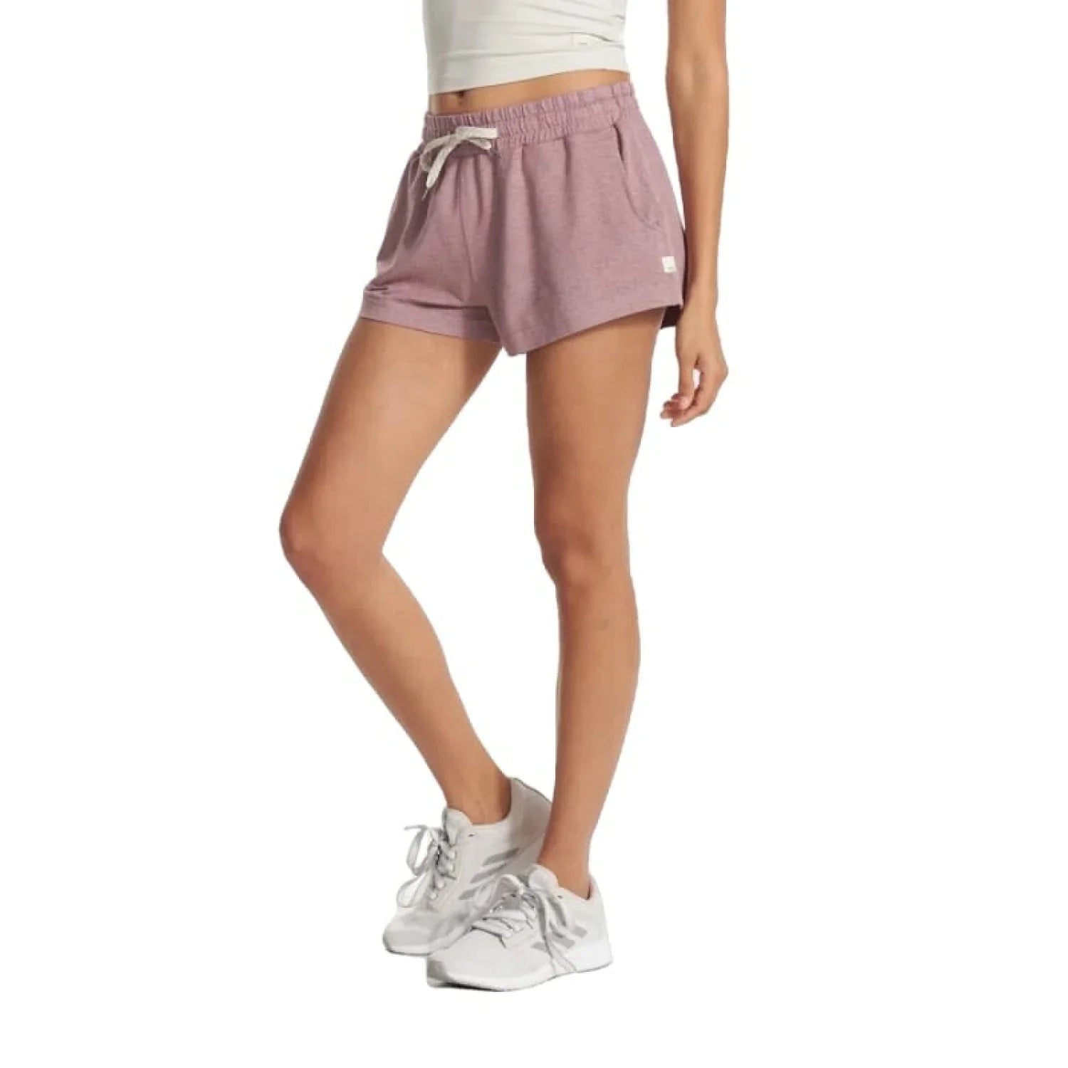 Vuori 02. WOMENS APPAREL - WOMENS SHORTS - WOMENS SHORTS LOUNGE Women's Halo Performance Short HOD ORCHID HEATHER