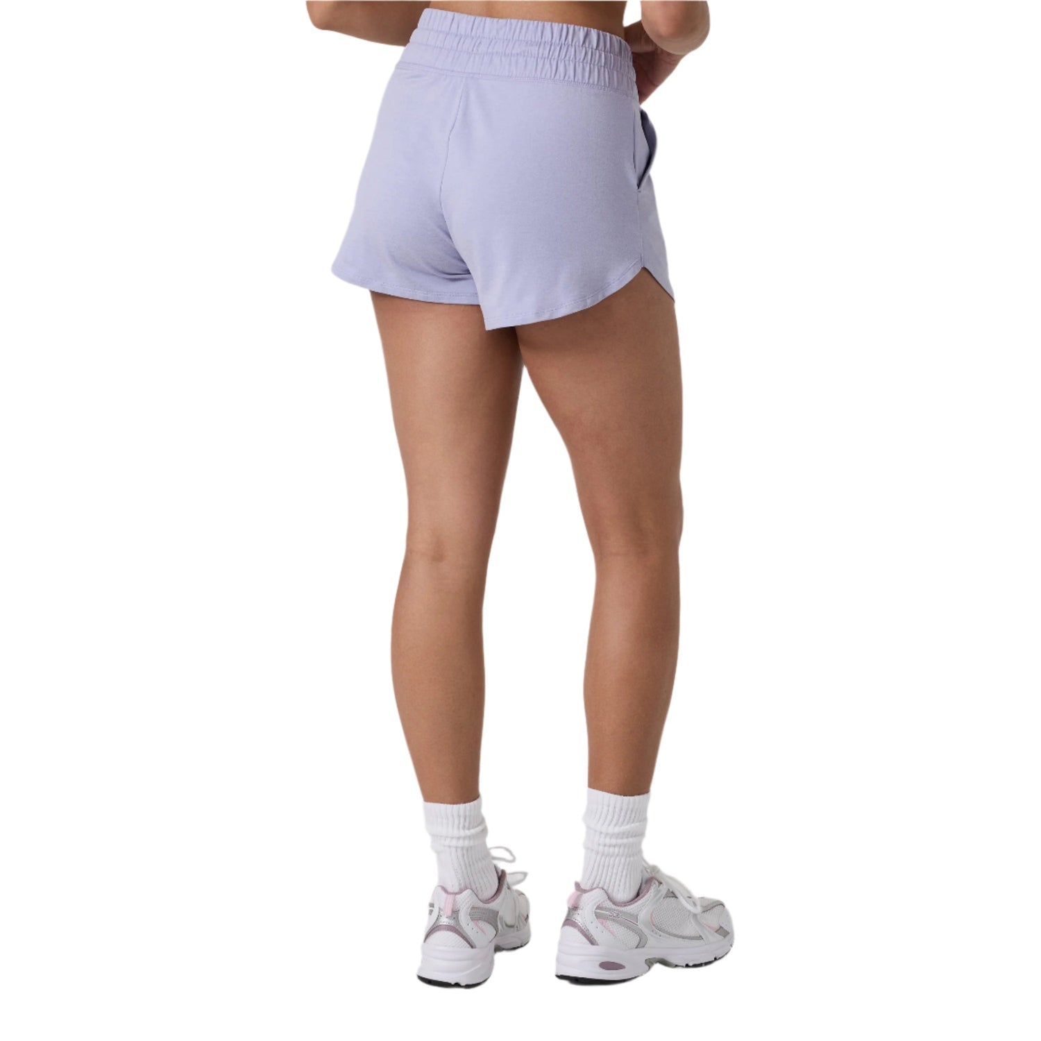 Vuori 02. WOMENS APPAREL - WOMENS SHORTS - WOMENS SHORTS LOUNGE Women's Halo Performance Short 2.0 HLM LAVENDER MIST HEATHER