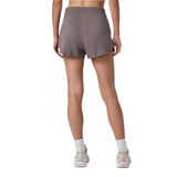 Vuori 02. WOMENS APPAREL - WOMENS SHORTS - WOMENS SHORTS LOUNGE Women's Halo Performance Short 2.0 HHB HUCKLEBERRY HEATHER