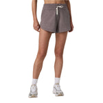 Vuori 02. WOMENS APPAREL - WOMENS SHORTS - WOMENS SHORTS LOUNGE Women's Halo Performance Short 2.0 HHB HUCKLEBERRY HEATHER