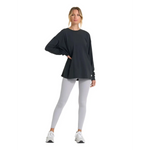 Vuori 02. WOMENS APPAREL - WOMENS LS SHIRTS - WOMENS LS CASUAL Women's Long Sleeve Feather Tee WBL WASHED BLACK