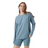 Vuori 02. WOMENS APPAREL - WOMENS LS SHIRTS - WOMENS LS CASUAL Women's Long Sleeve Feather Tee SKB SMOKE BLUE