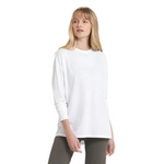 Vuori 02. WOMENS APPAREL - WOMENS LS SHIRTS - WOMENS LS CASUAL Women's Long Sleeve Feather Tee WHT WHITE