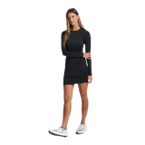 Vuori 02. WOMENS APPAREL - WOMENS DRESS|SKIRT - WOMENS DRESS ACTIVE Women's Long Sleeve Halo Essential Dress HBK BLACK HEATHER