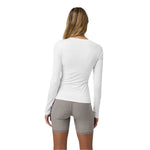 Vuori 02. WOMENS APPAREL - WOMENS LS SHIRTS - WOMENS LS ACTIVE Women's Long Sleeve Lux Crew Tee WHT WHITE